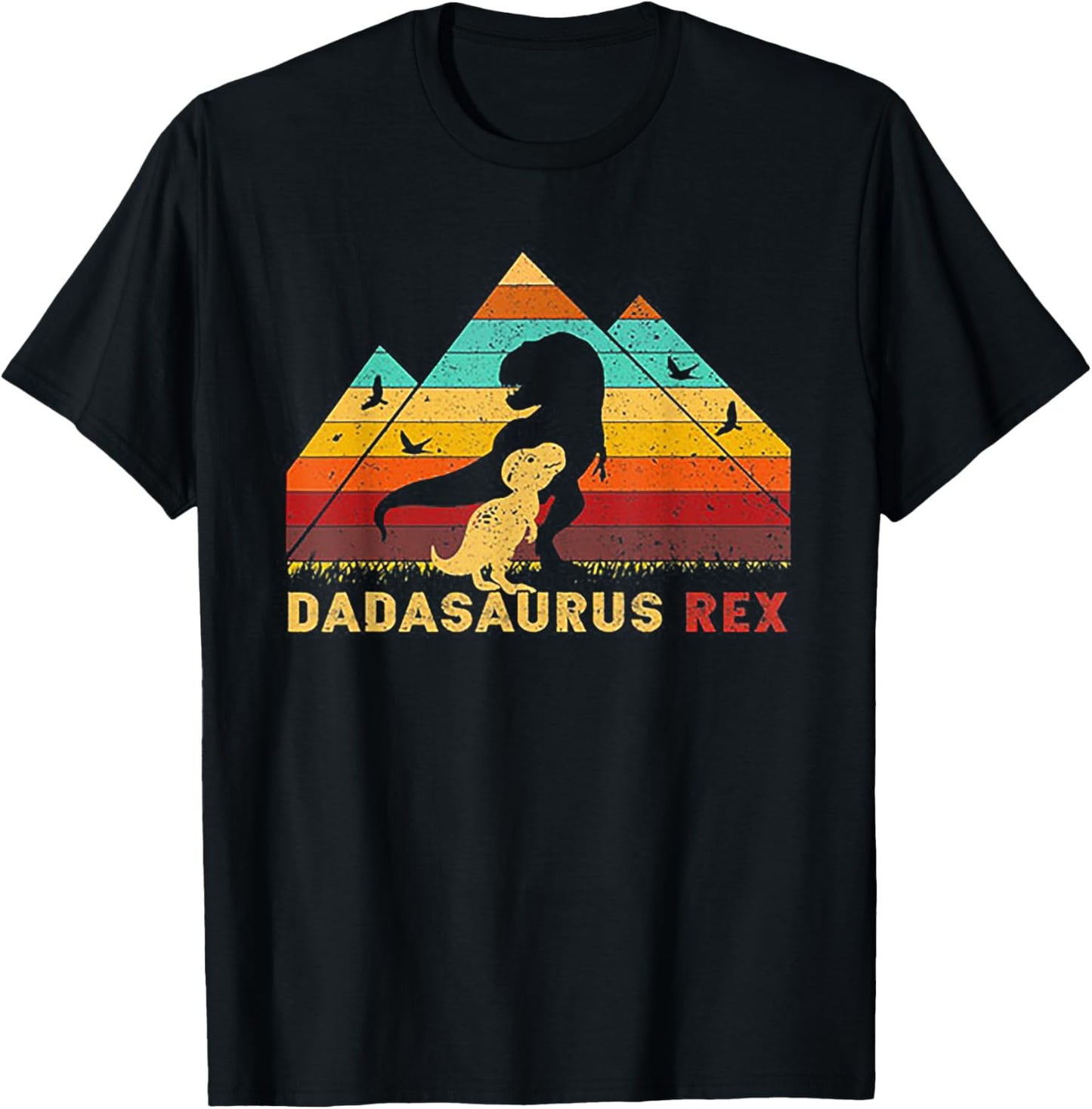 Dadasaurus Rex Retro Vintage Tshirt Father's Day Gift Tee