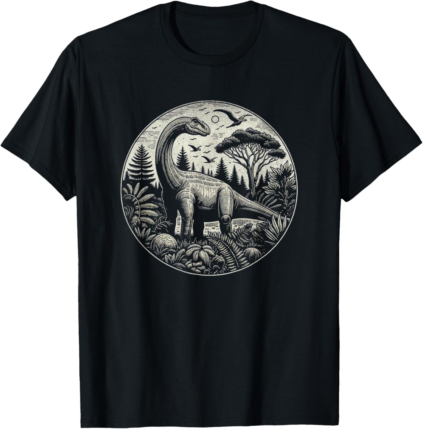 Brachiosaurus Nature Scene Art Design For Women And Men T-Shirt