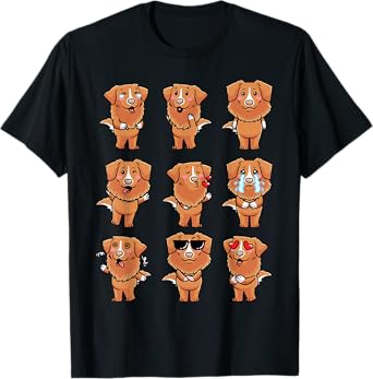 Thembtollermal Nova Scotia Duck Tolling Retriever Dog Emotions T-Shirt
