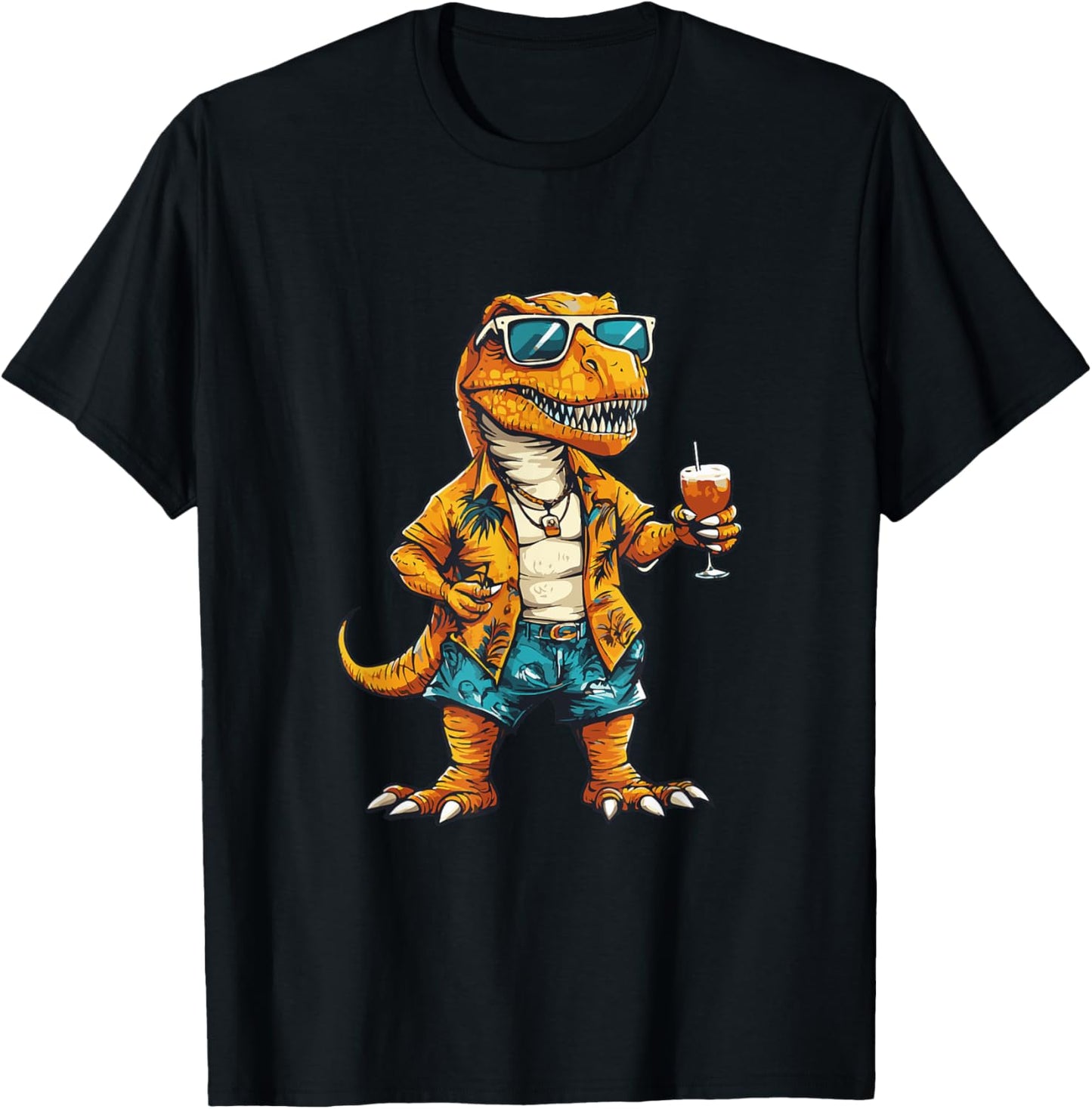 Cool Dinosaur Summer Vacation T-Shirt
