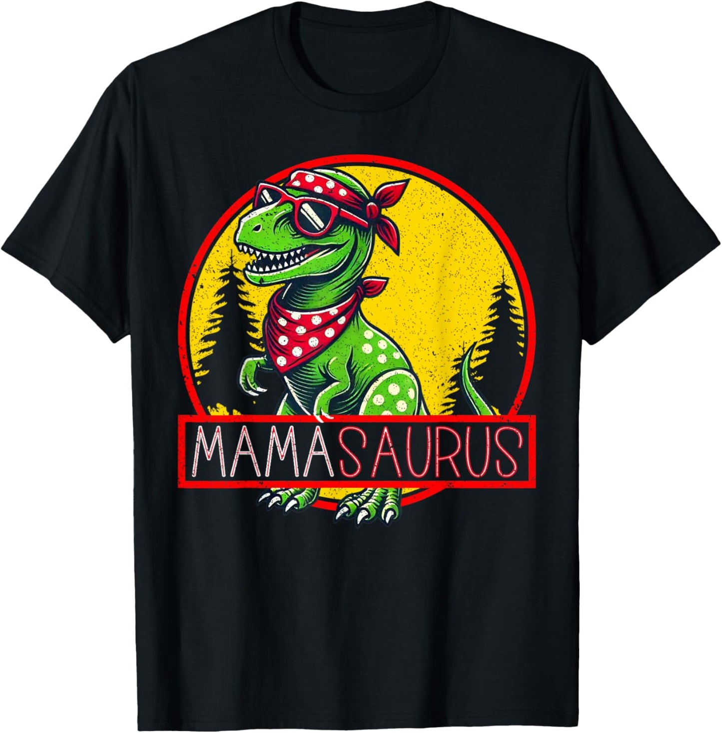 Mamasaurus T Rex Dinosaur T-Rex Mama Saurus Retro Women T-Shirt