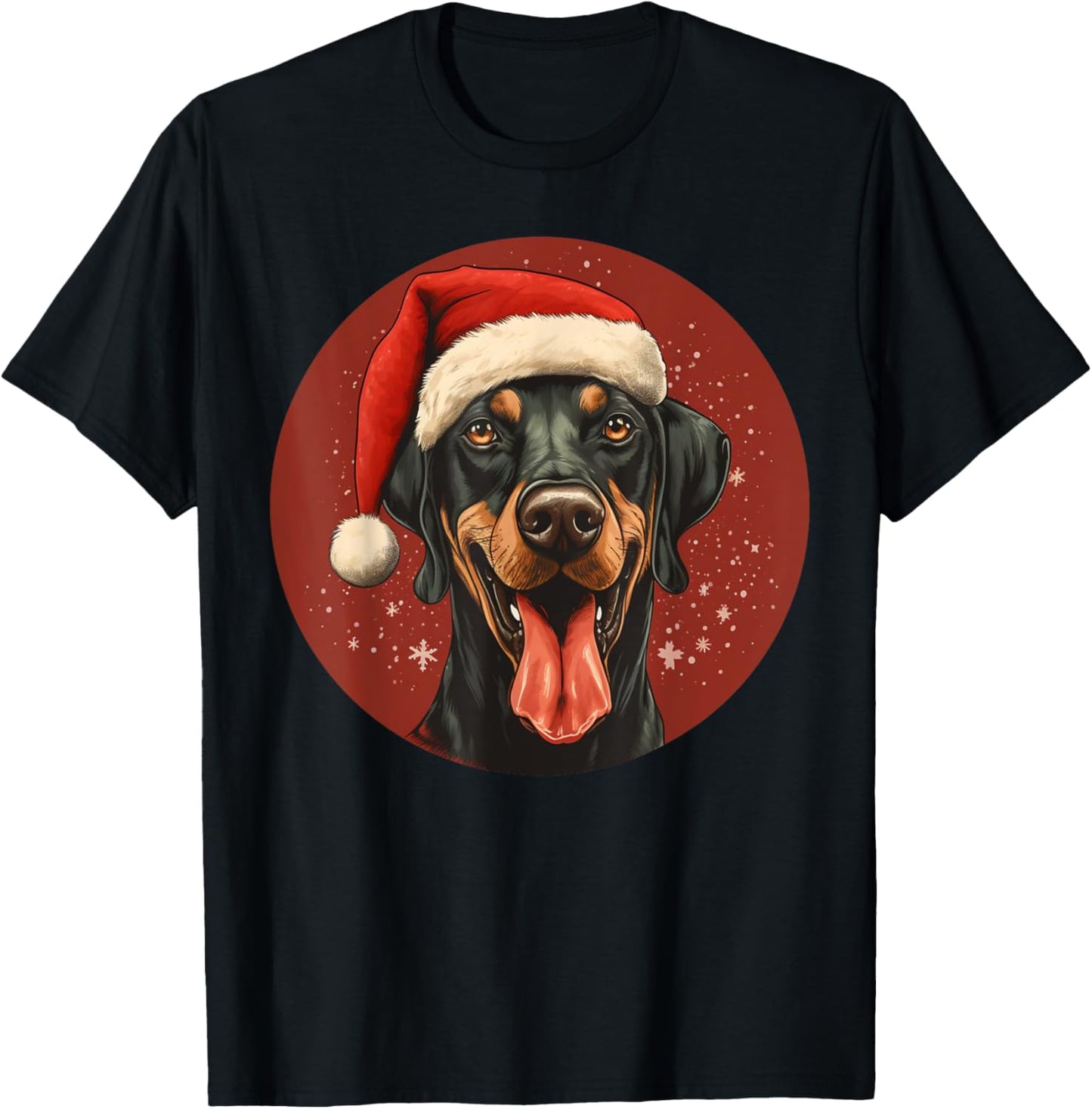 Funny Xmas Doberman Mom Dad Gift Dobie Dog Lovers Christmas T-Shirt