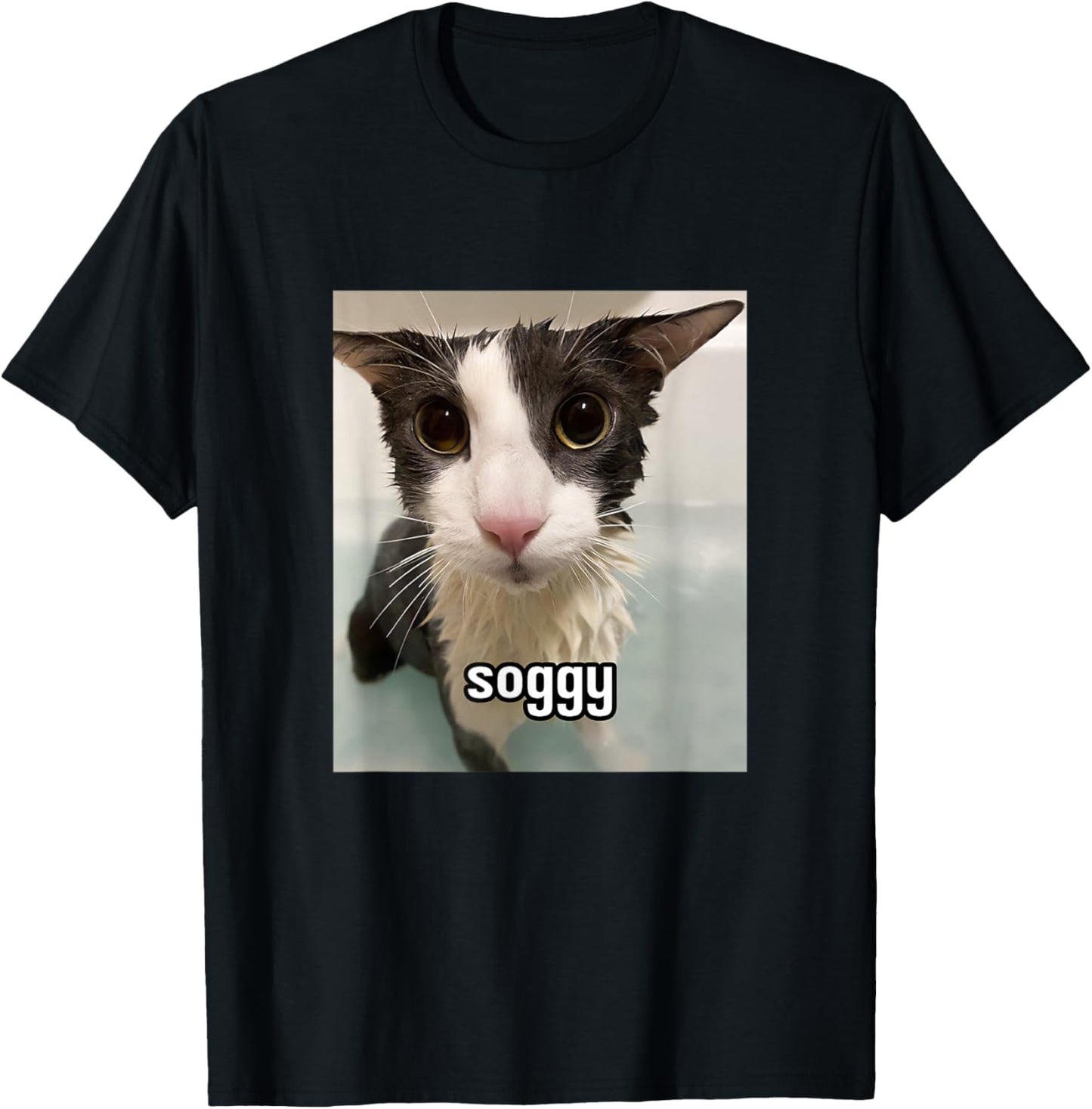 Silly Soggy Cat Meme T-Shirt