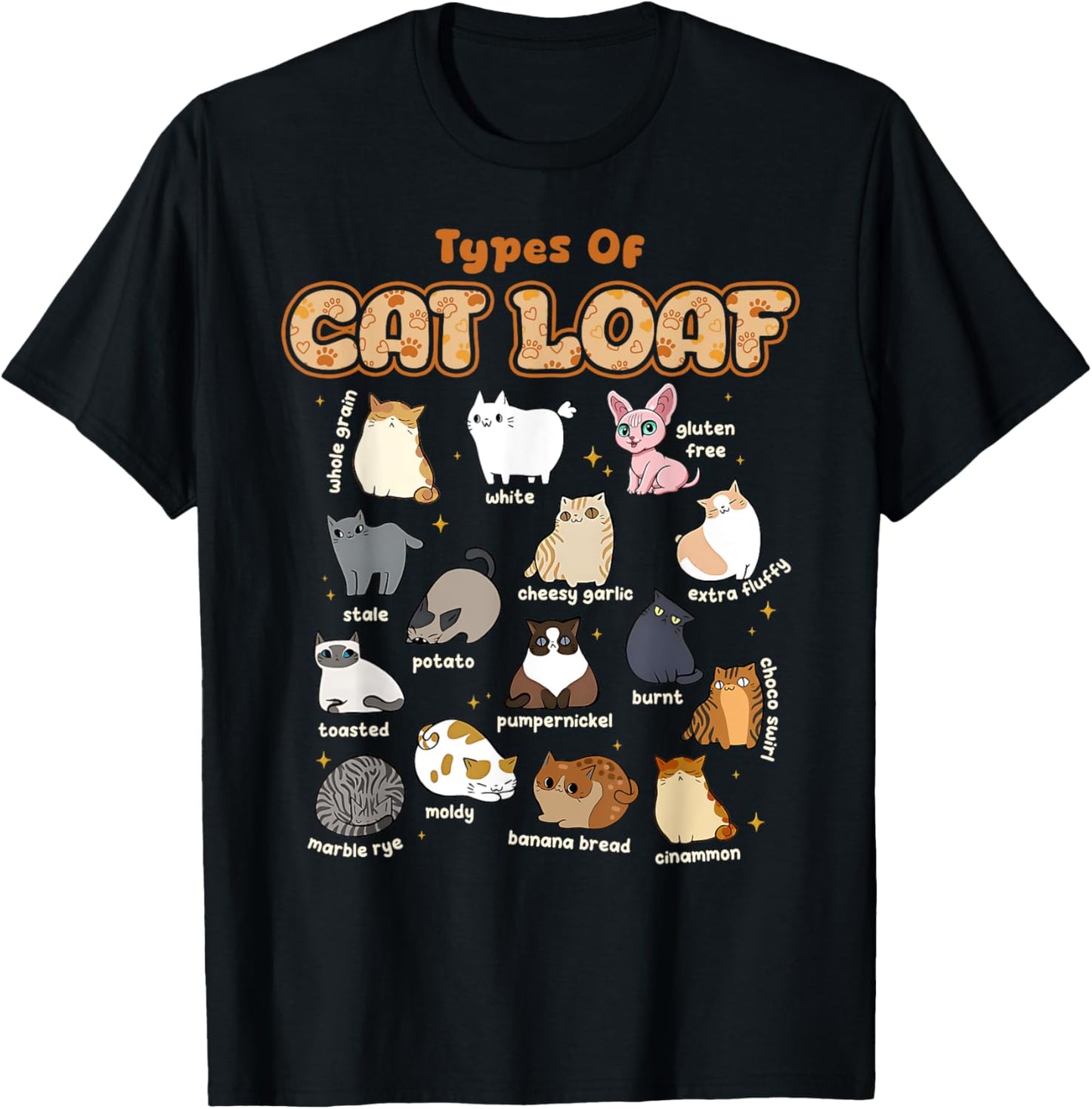Types of Cat Loaf Cute Kitten Kawaii Cats, Cat Lover T-Shirt