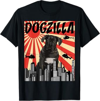 Funny Retro Japanese Dogzilla Cane Corso T-Shirt