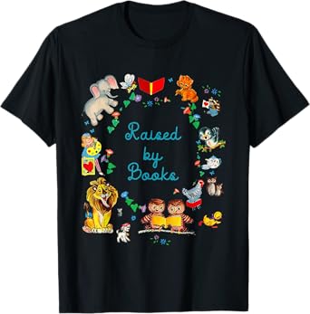 Funny Saying About Reading Raised By Books T-Shirt