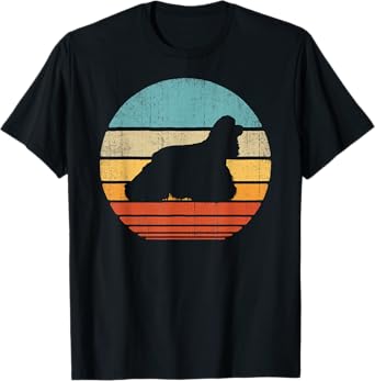 Cocker Spaniel Retro Vintage 60s 70s Sunset Dog Lovers Men T-Shirt