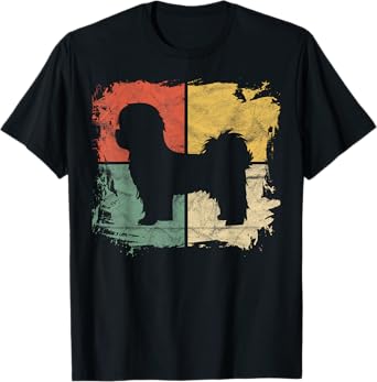 Square Retro Shih Tzu Owner Gift Dog Parents Apparel Dad Mom T-Shirt