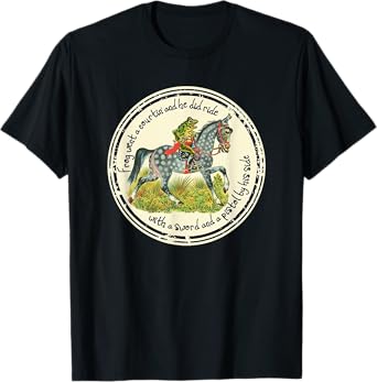 Frog Went a Courtin riding Horse with Sword Folk Tale T-Shirt