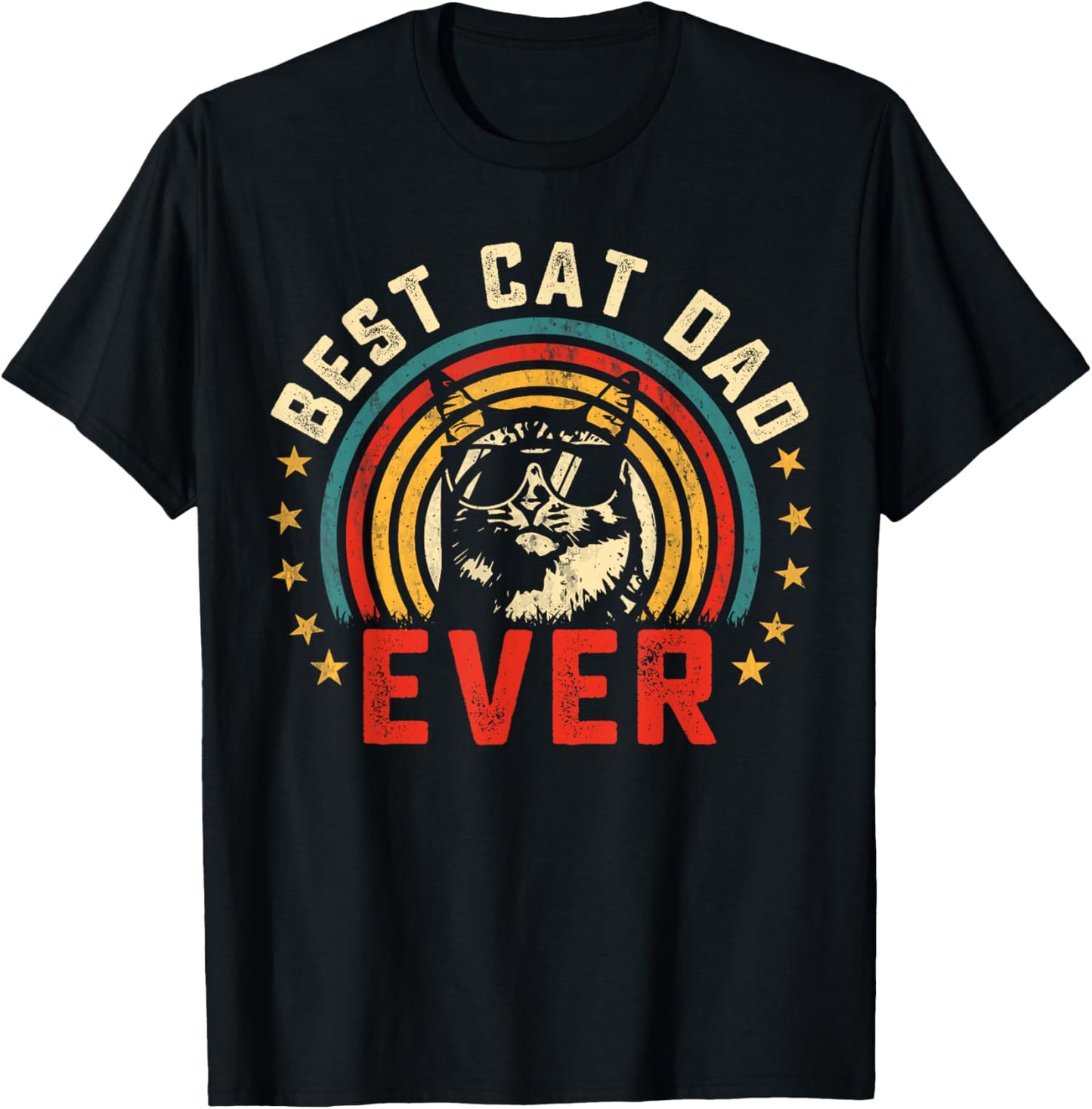 Best Cat Dad Ever Funny Cat Dad Fathers Day T-Shirt