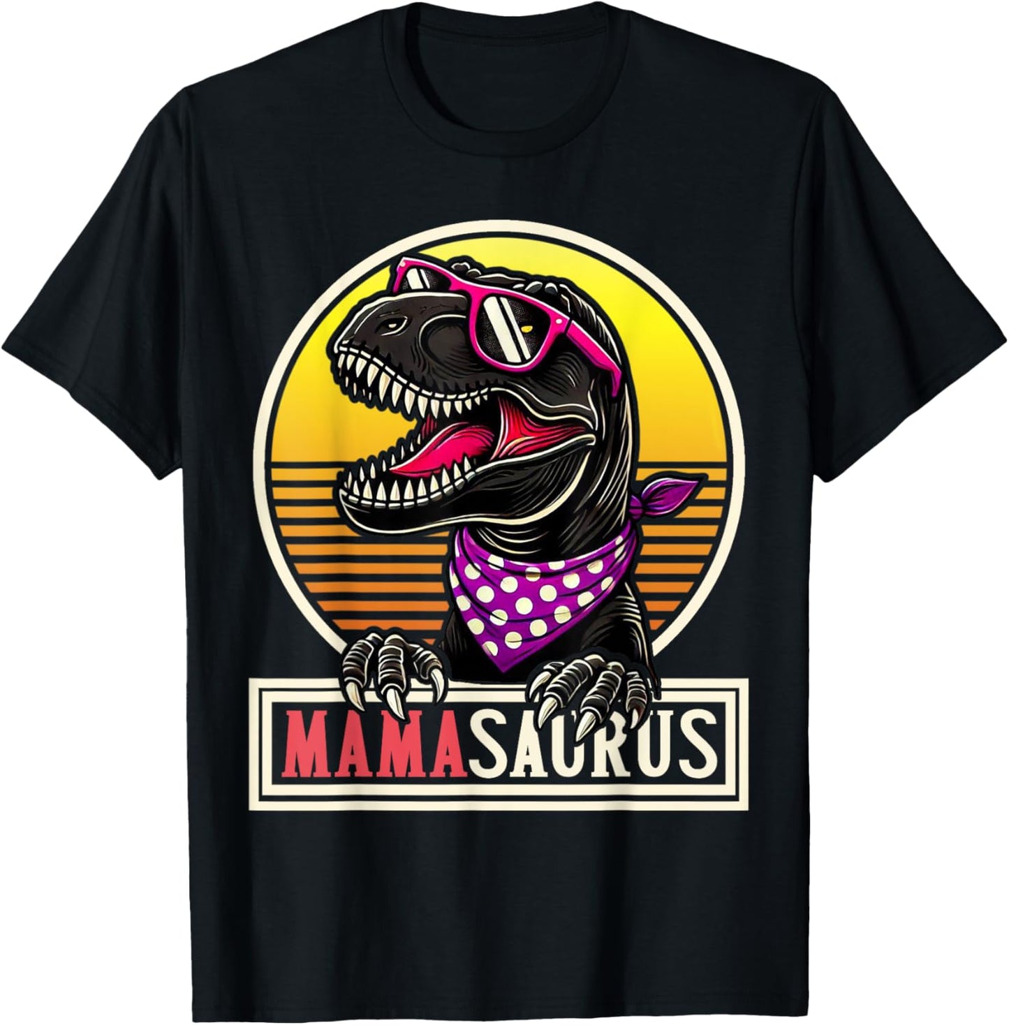 Mamasaurus T Rex Dinosaur T-Rex Mama Saurus Retro Women T-Shirt