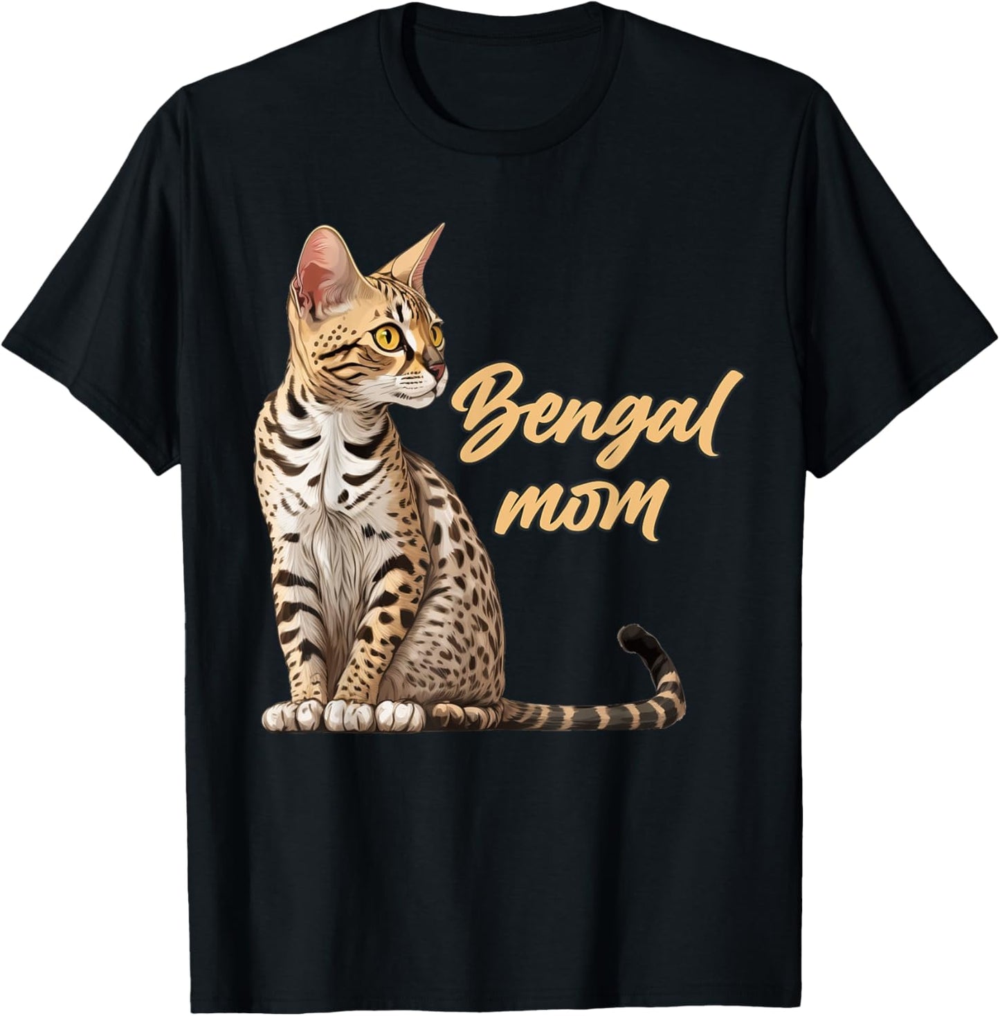 Bengal Cat Shirts For Women Bengal Cat Mom Funny T-Shirt