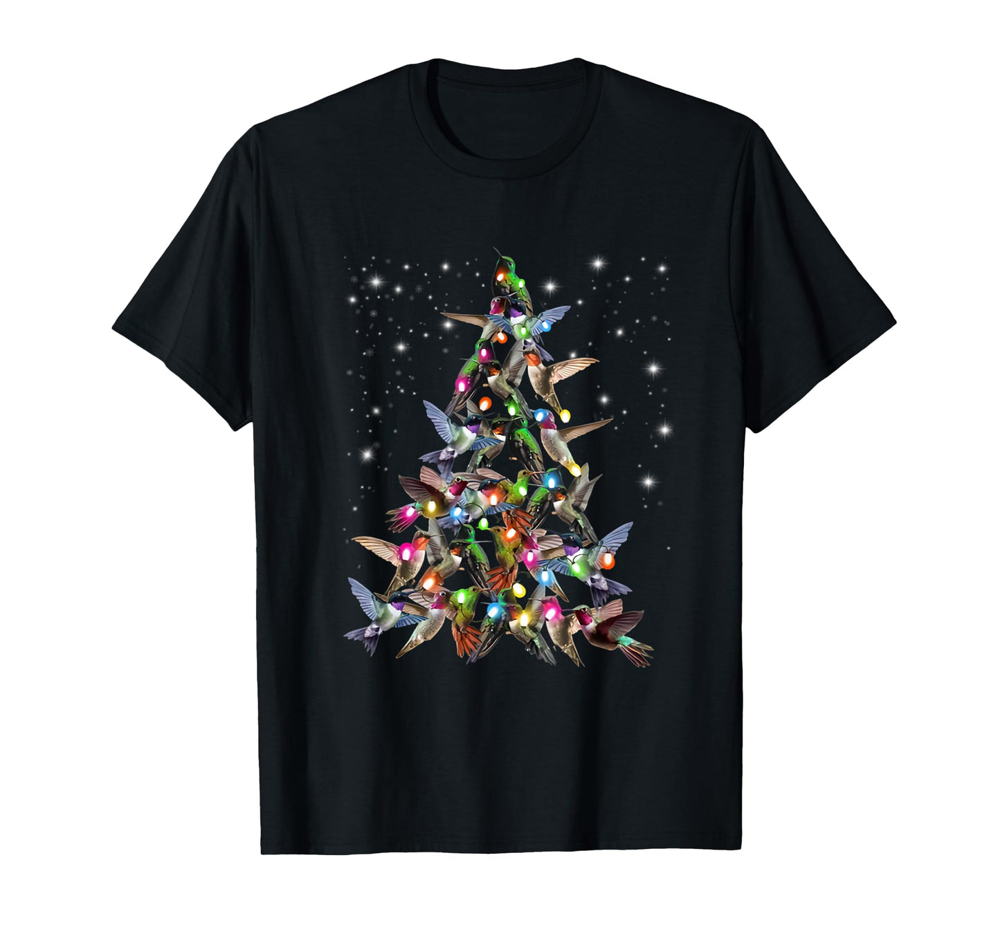 Hummingbird Christmas Tree- Funny Birds Xmas Decorations T-Shirt
