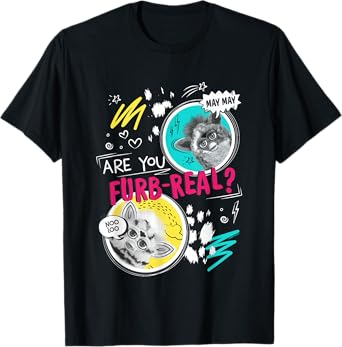 Furby Are You Furb-Real? Bright Neon Vintage Chest Poster T-Shirt