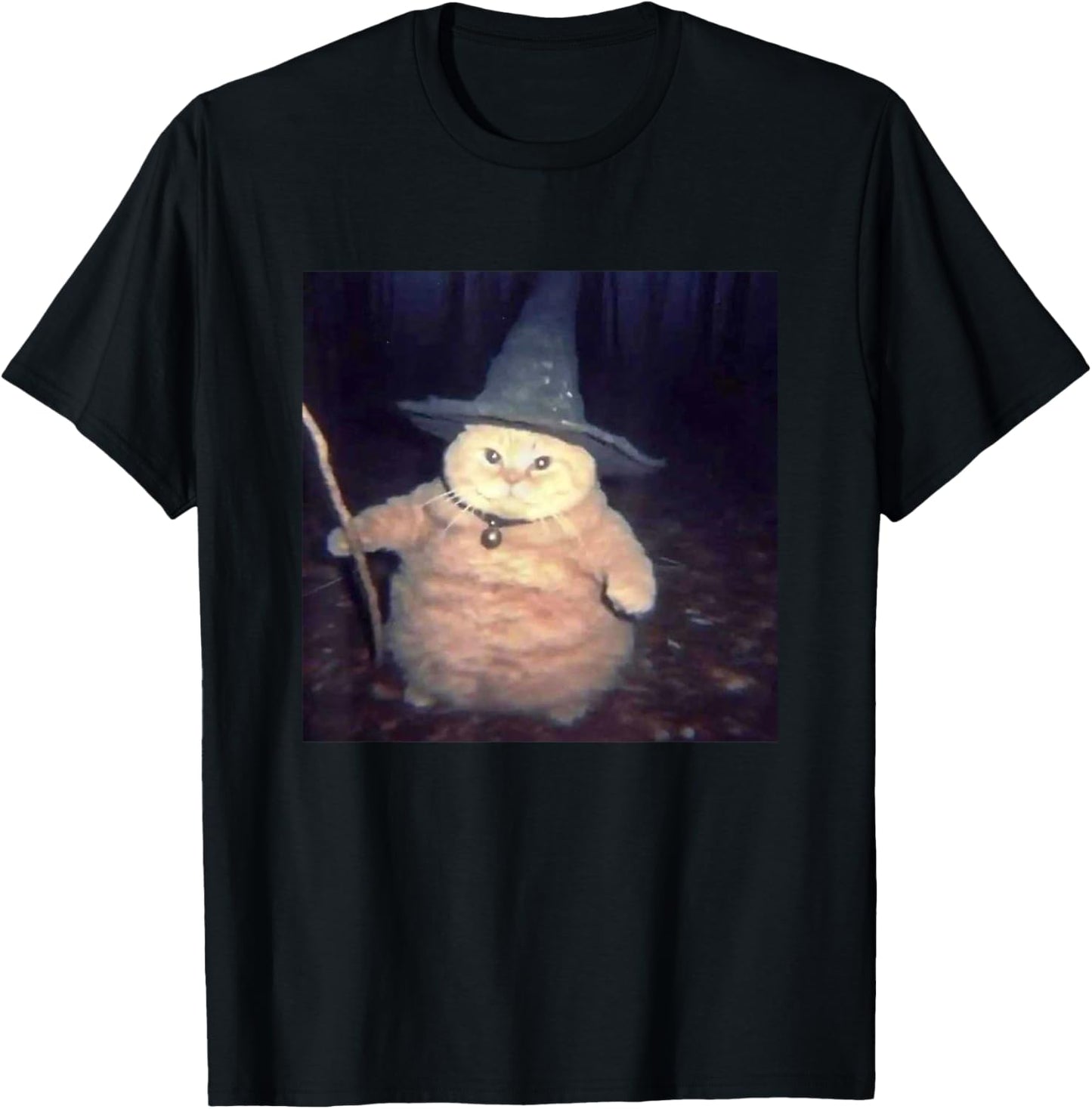 Vintage Witch Cat Peekaboo Halloween Funny Cat Meme Weird T-Shirt