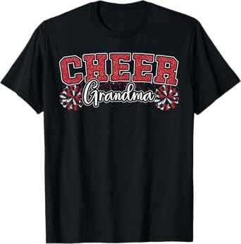 Cheer Grandma My Favorite Cheerleader Calls Me G-ma Red T-Shirt