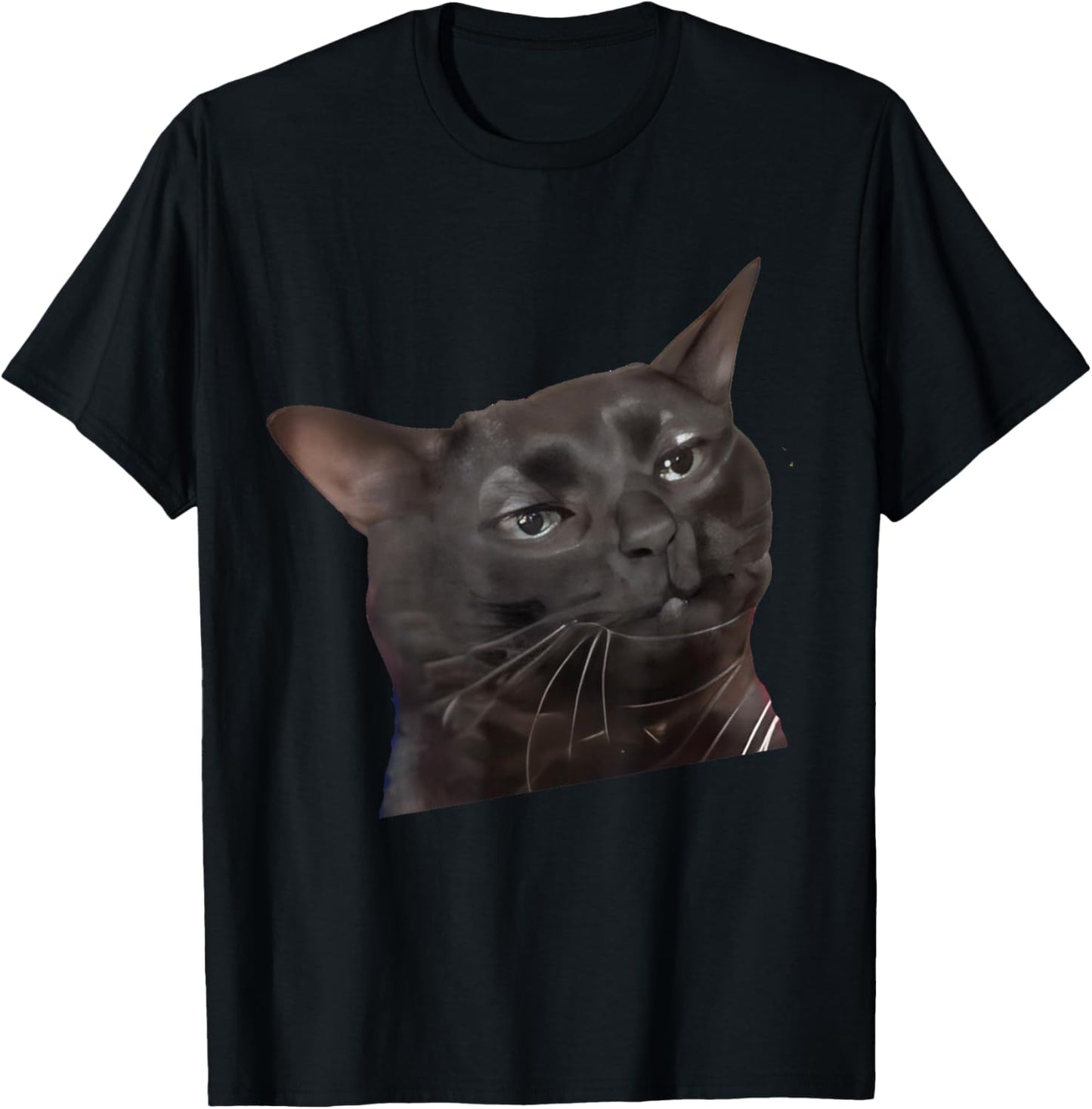 Cat Black Meme Dissociated Funny Internet Gift T-Shirt