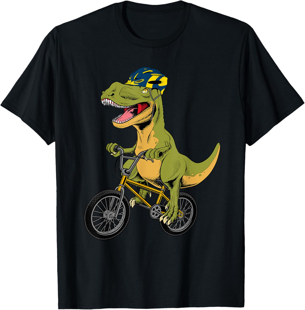 Cool BMX For Men Boys Kids Bike Rider T Rex Dinosaur Bicycle T-Shirt