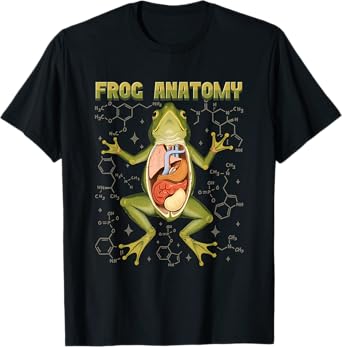 Frog Anatomy Frog Dissection Biology Amphibian Herpetologist T-Shirt
