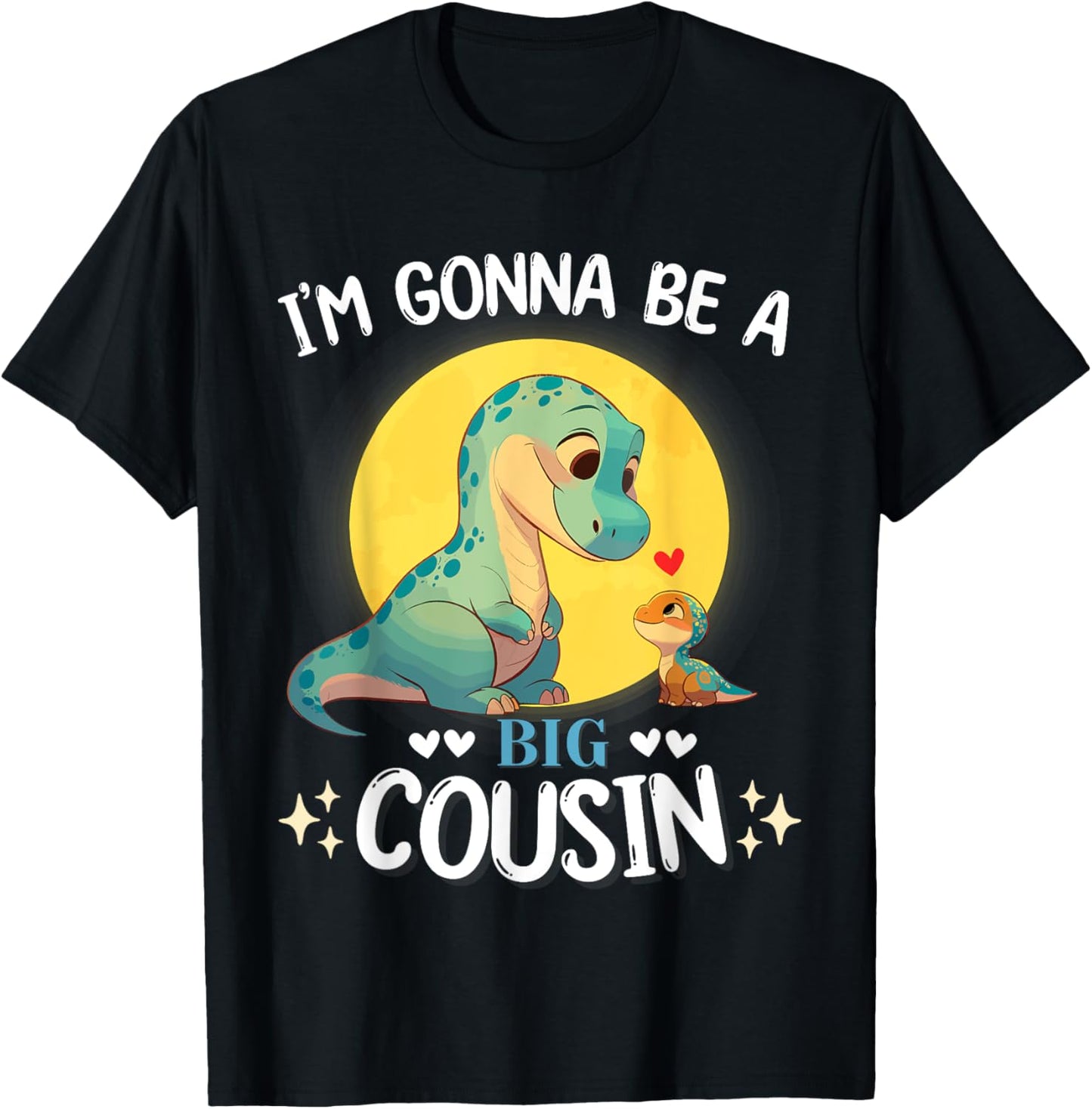 I'm Gonna Be a Big Cousin Dinosaur T-Rex Funny Gender Reveal T-Shirt