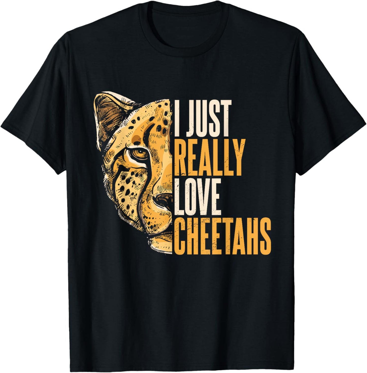 Cheetah Face Leopard Wildlife Men Women Kids T-Shirt