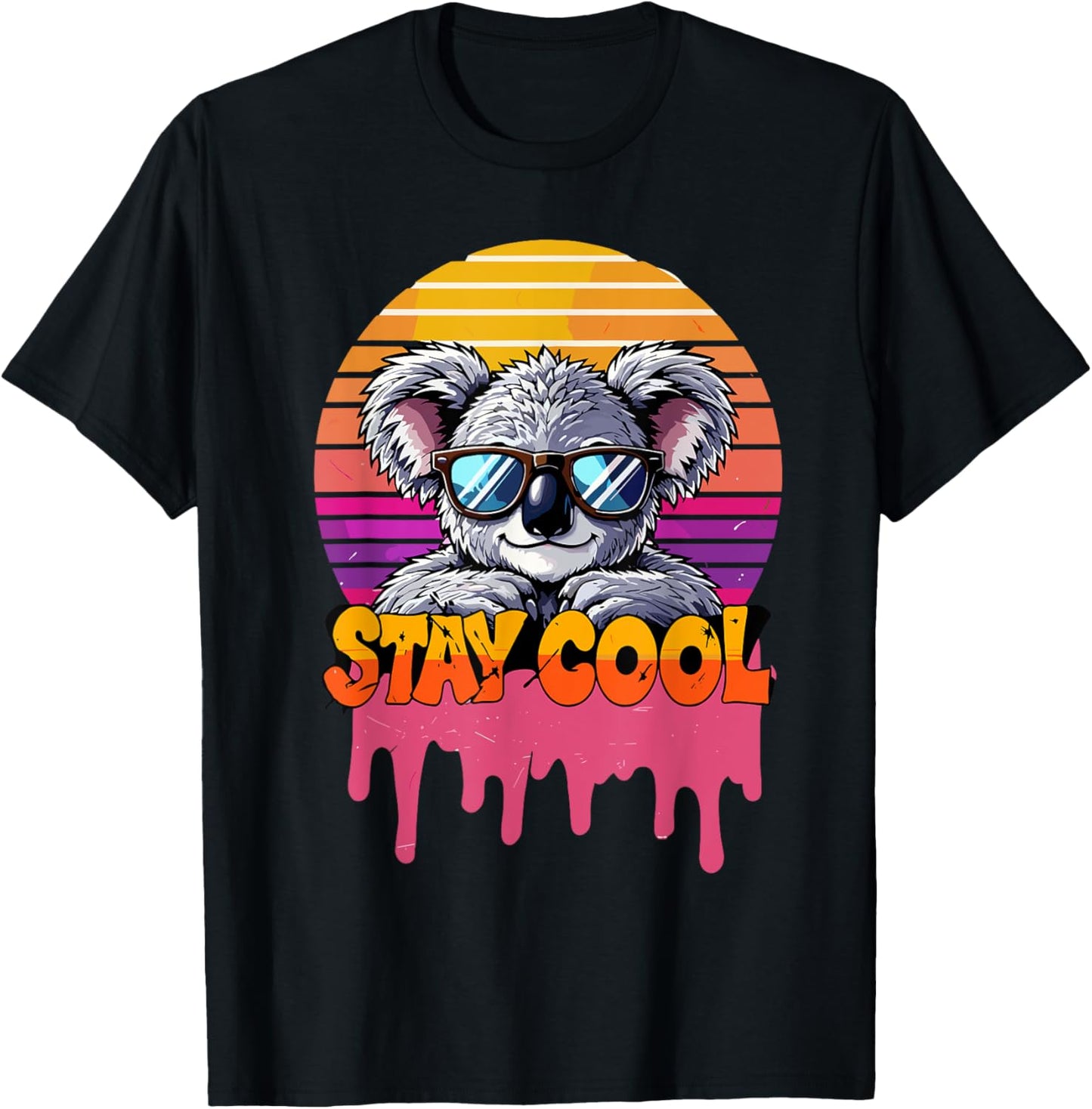Stay Cool Koala Shirt | Vintage Sunset Retro Cute Koala Bear T-Shirt
