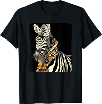 Cool safari horse with winter scarf for boys and girls T-Shirt