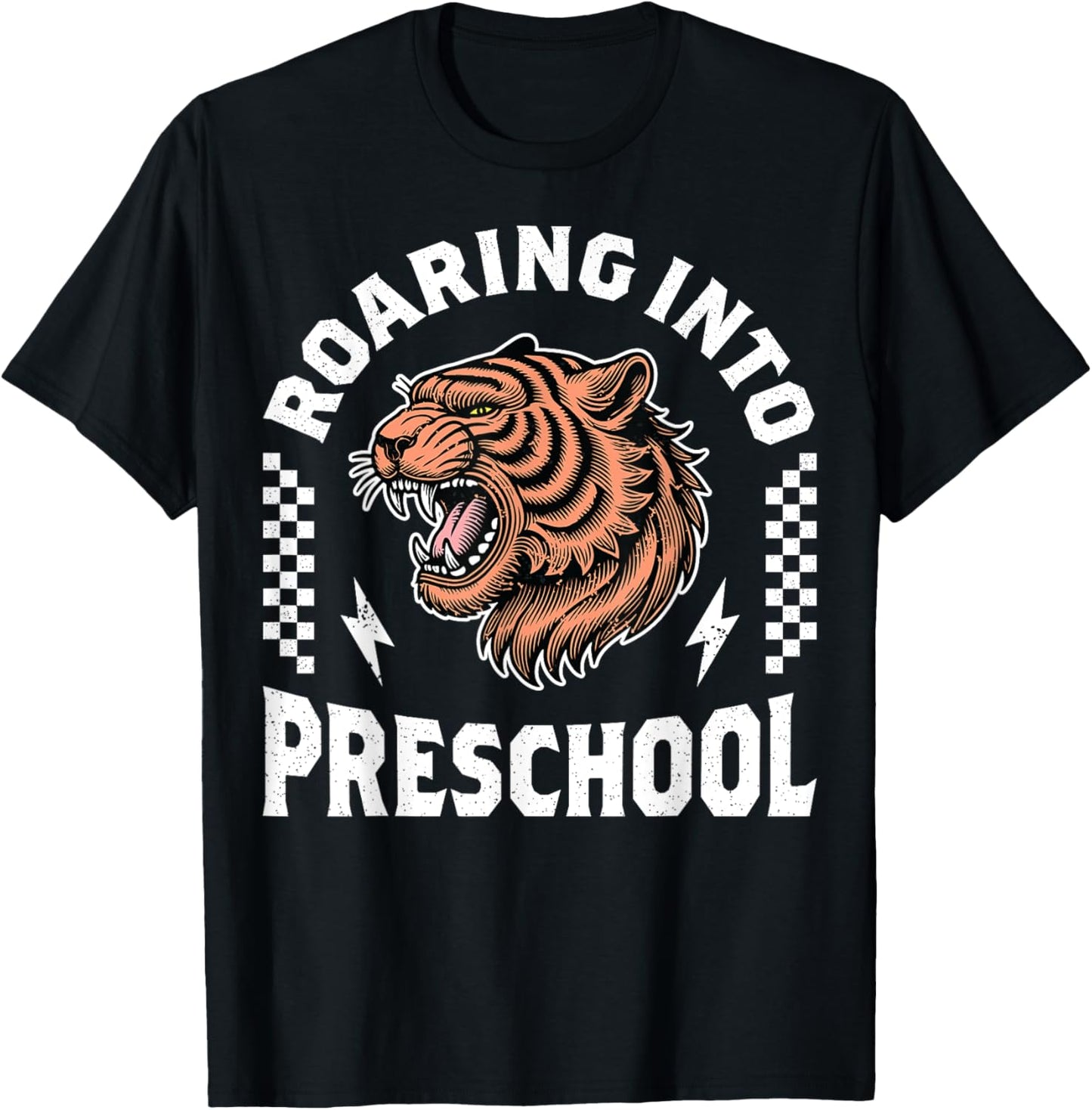 Roaring Into Preschool Tiger Funny Im Ready for Preschool T-Shirt
