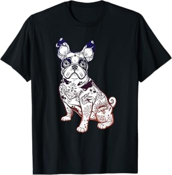 Stay Weird - Vintage French Bulldog Tshirt Tattoo Pet Lover T-Shirt for Men Women Kids