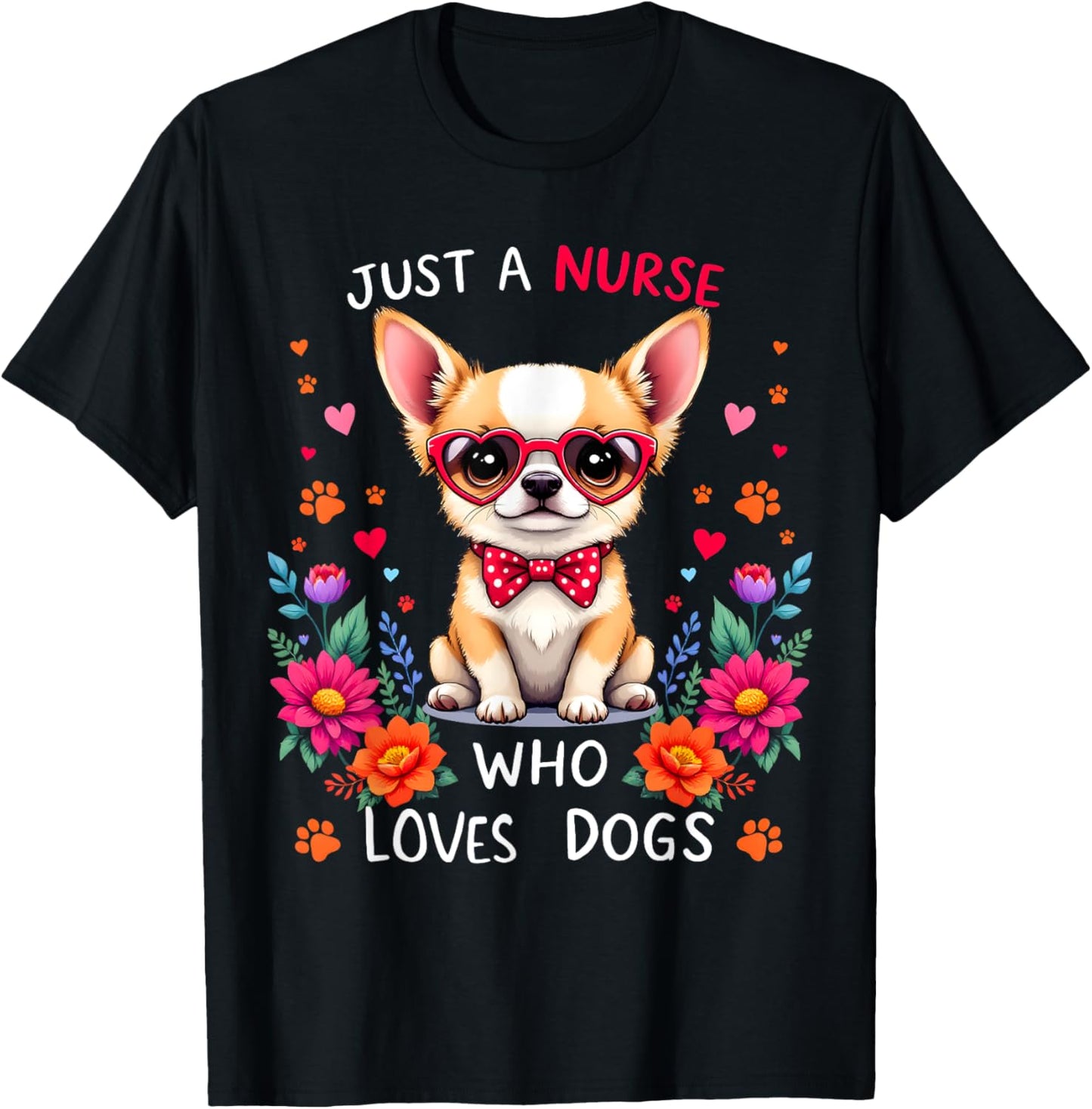 Just a Girl Nurse Who Loves Dogs Tee T-Shirt