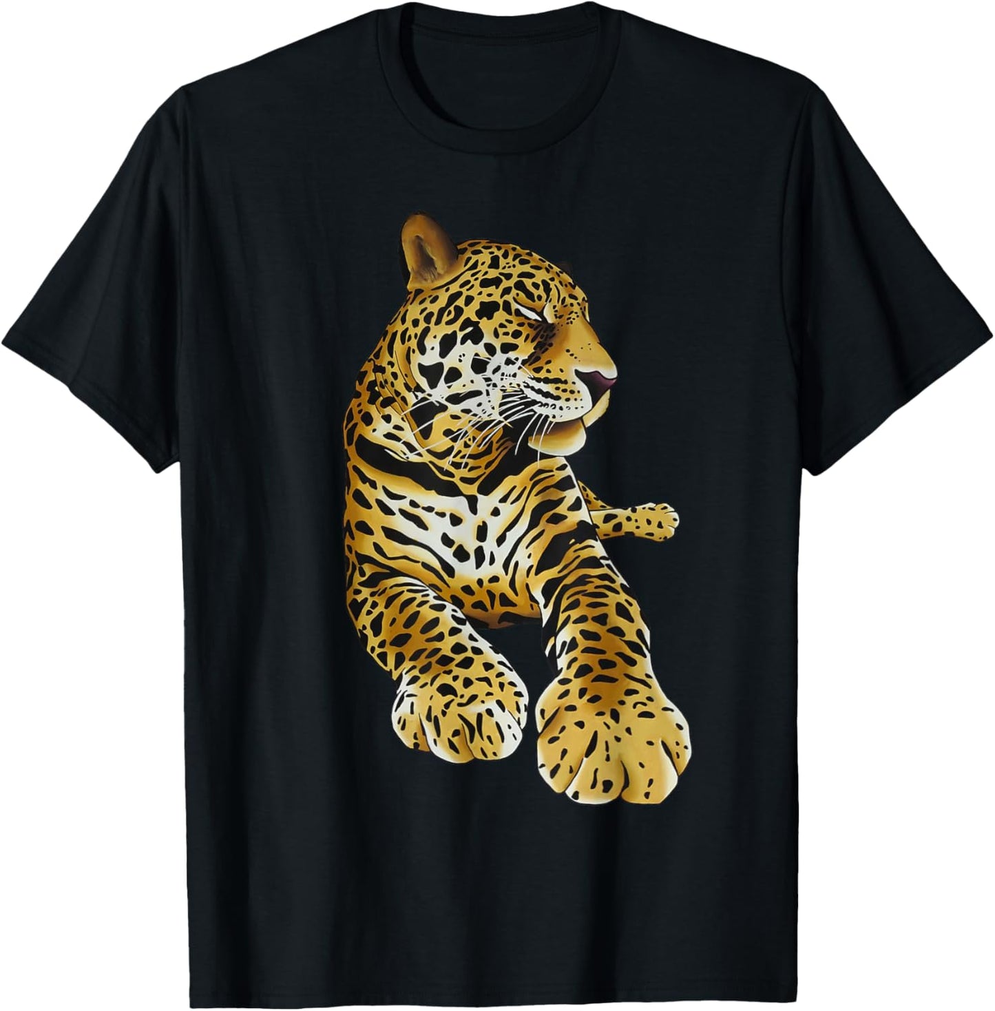 Leopard Jungle Retro Style Leopard Print Wild Cat Design T-Shirt