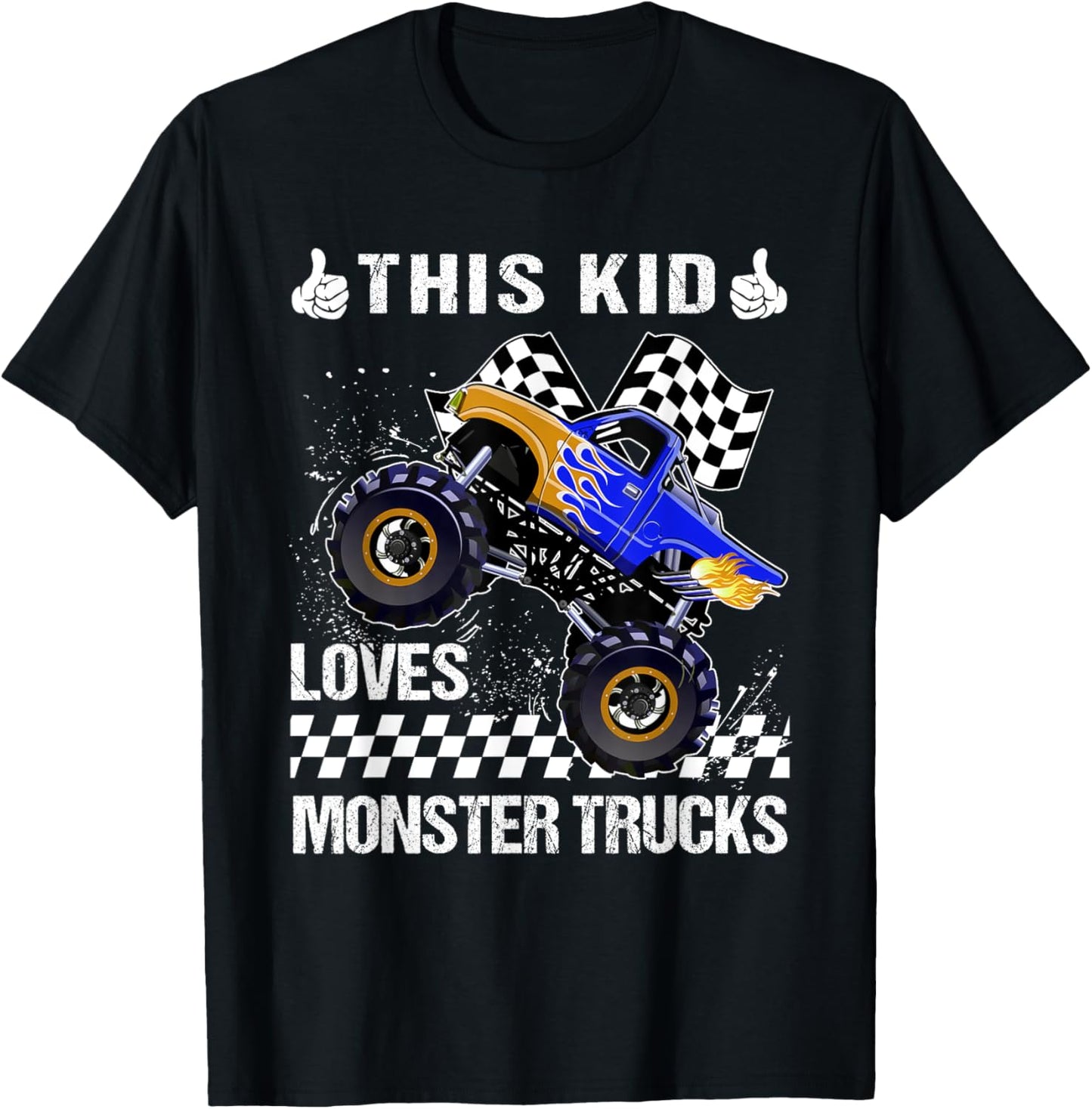 This Kid Loves Monster Trucks Vintage Retro Truck Apparel T-Shirt