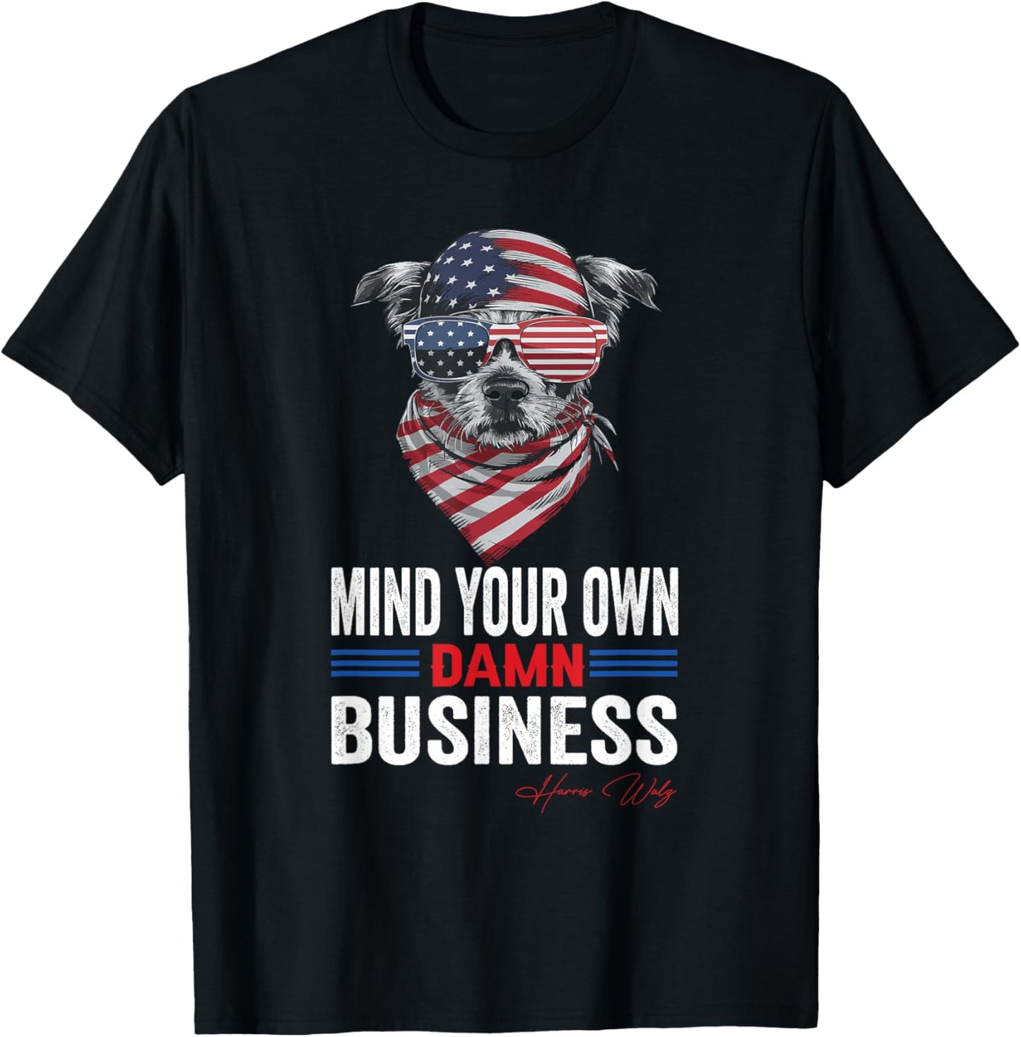 Retro Vintage Childless Dog Lady Mind Your Own D-mn Business T-Shirt
