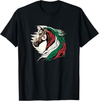Mexican Horse - Riding Mexico Flag T-Shirt