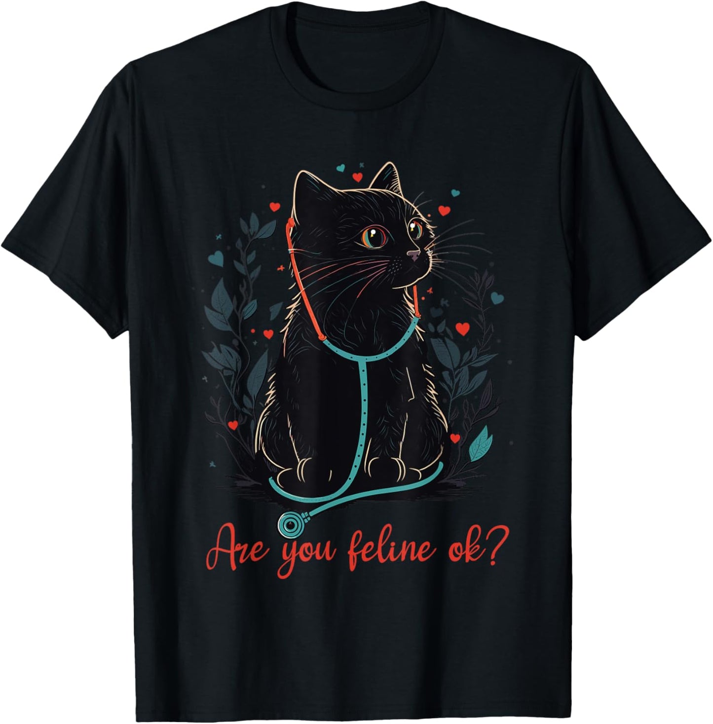 Retro Cat Nurse Gifts Nurse Week Gifts Funny Nurse T-Shirt