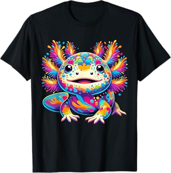 Axolotl Kawaii Colorful love Axolotls T-Shirt