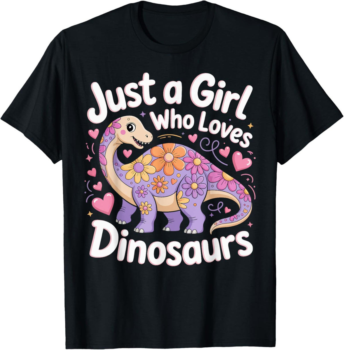 Just a Girl Who Loves Dinosaurs Cute Dino Gifts for Women T-Shirt