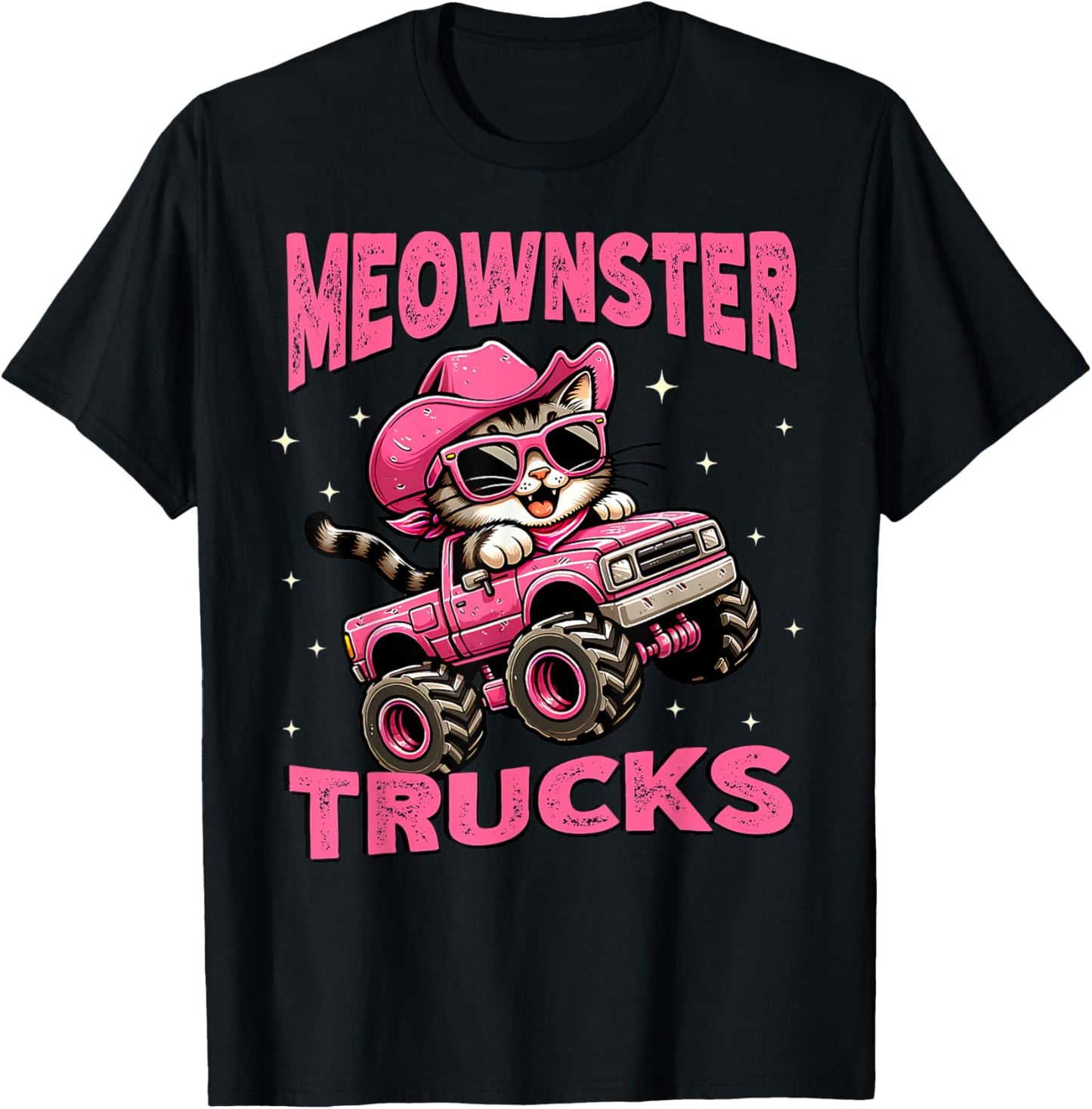 Funny Monster Truck Cat For Girls Women Monster Truck Party T-Shirt
