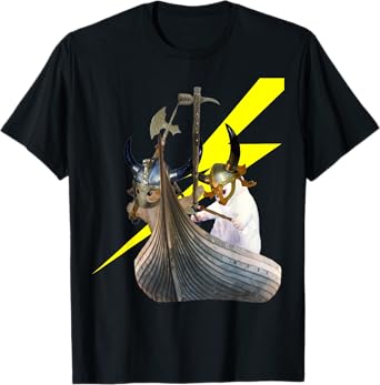Viking Kittens in their longboat T-Shirt