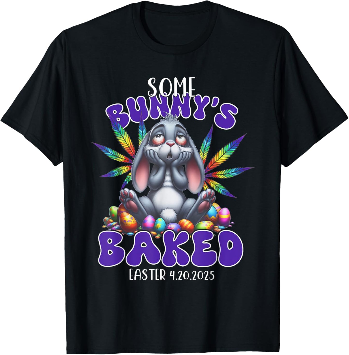 420 Easter Bunny Funny Weed Smoking Rabbit Cannabis 4/20 Day T-Shirt