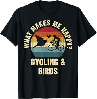 Bird and Cycling Lover Bike Pet Bicycle Vintage Animal Cute T-Shirt