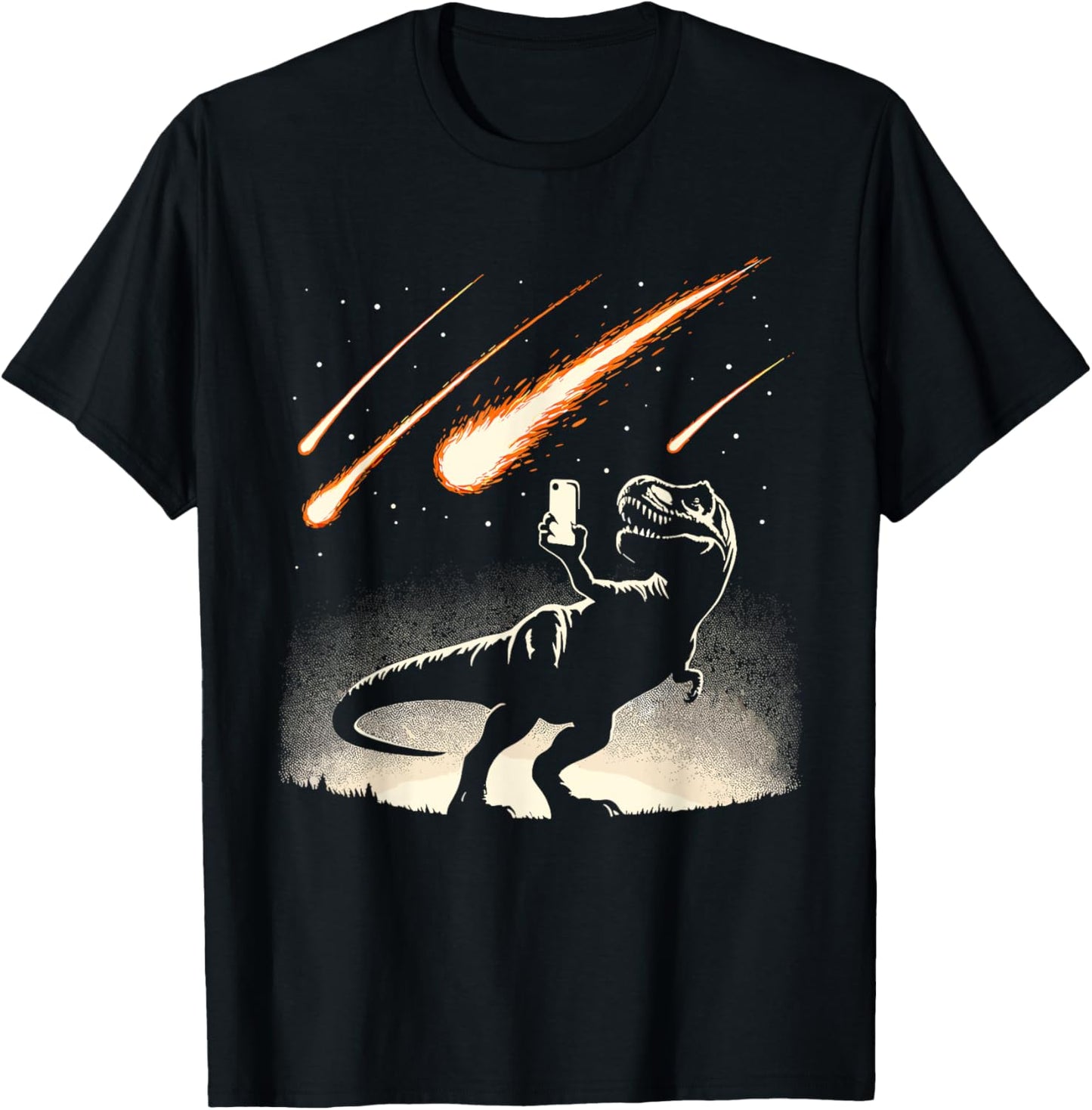 Dinosaur T-Rex Selfie Novelty Men Kids Women Funny Dinosaur T-Shirt