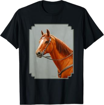 Beautiful Red Dun Chestnut Sorrel Western Quarter Horse T-Shirt