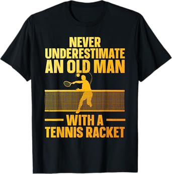 Best Tennis Art For Men Grandpa Tennis Lover Tennis Player T-Shirt