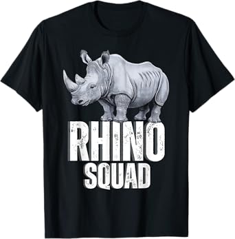 Rhino Squad Rhino Team Rhino Lover Rhinoceros Women Kids Men T-Shirt
