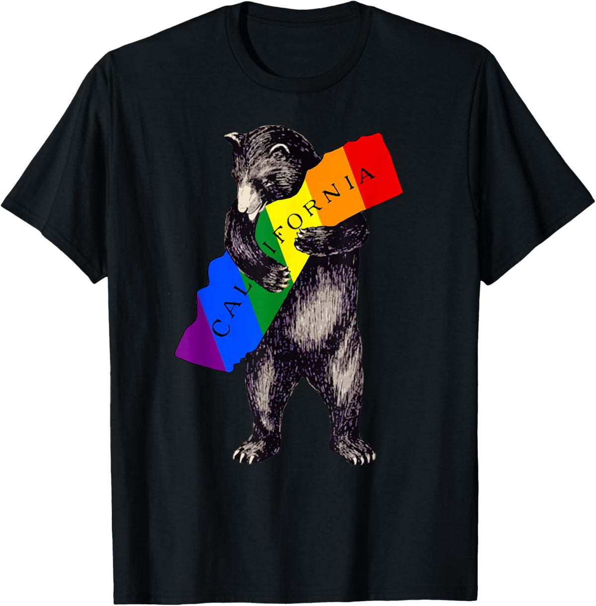 I Love You California Shirt-LGBT Gay Rainbow Cali Bear Shirt T-Shirt