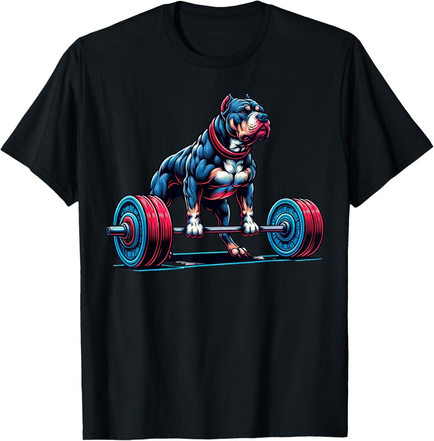 Pitbull Deadlifting Shirt, Pit Bull Gym Workout Deadlift Gym T-Shirt