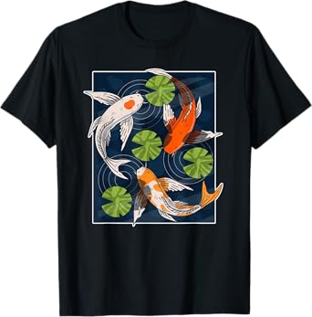 Koi Fish Lover Asian Japanese Carp Water Pond Animal Pet T-Shirt