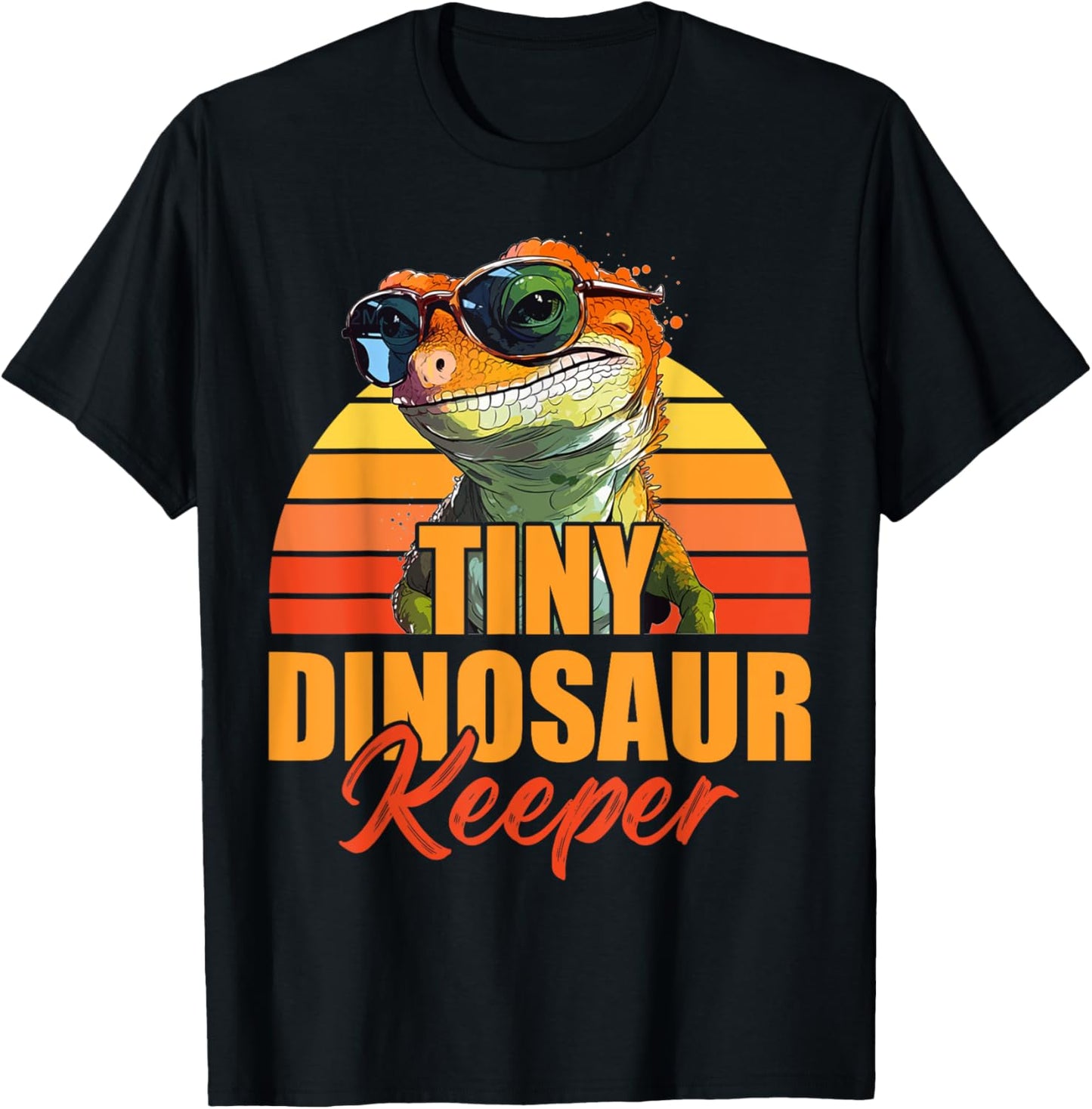 Tiny Dinosaur Keeper Animal Lover Crested Gecko Boy Retro T-Shirt