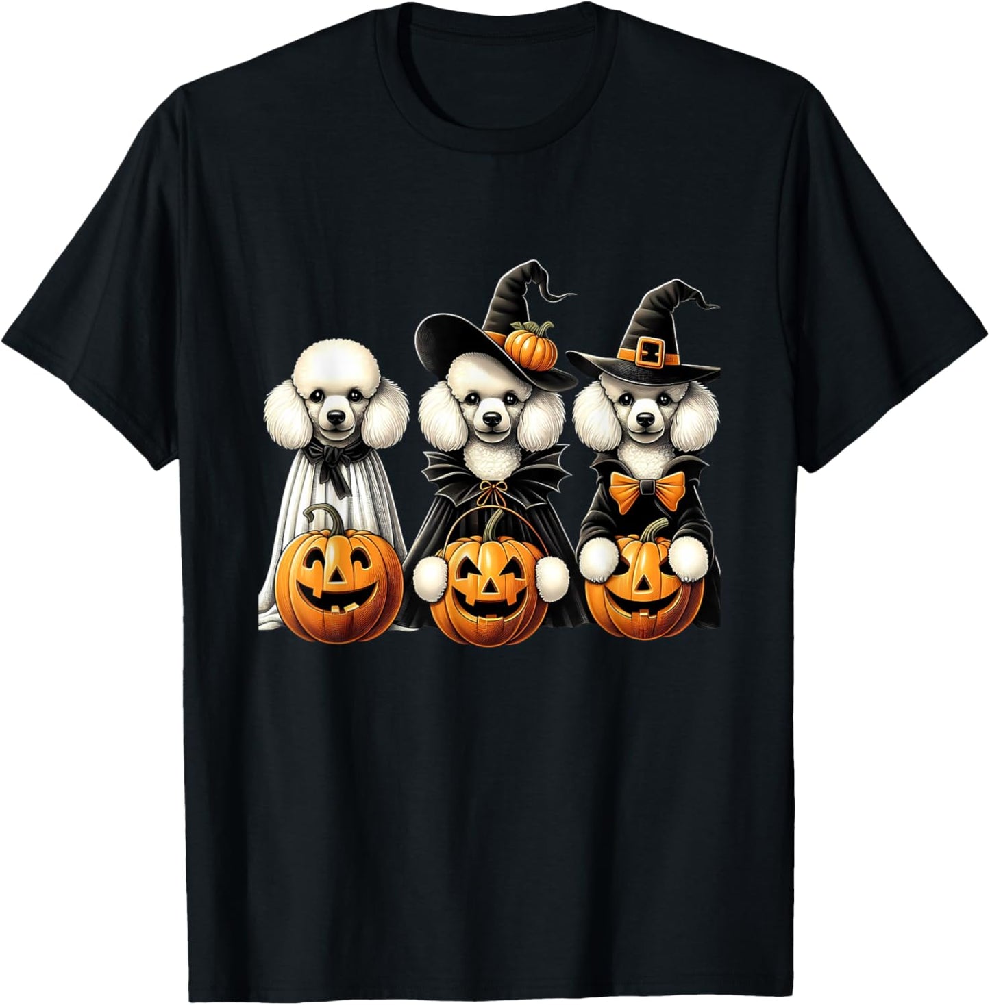 Poodle Ghost Halloween Dog Lovers T-Shirt